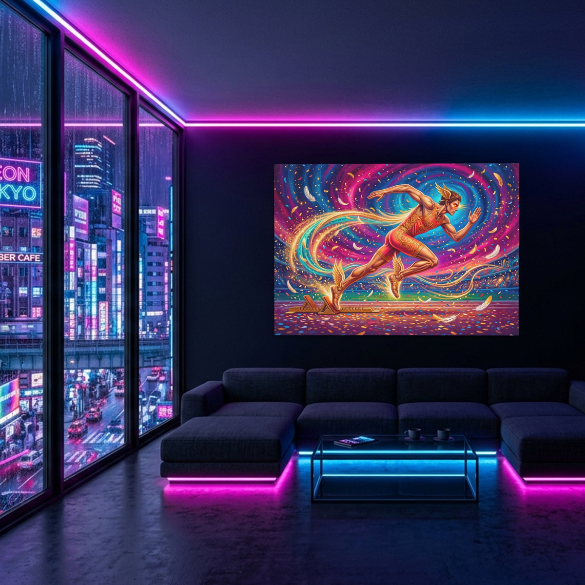 Runner Cosmic Sprint — Runner Cosmic Sprint Blue Pink Neon Room Land 28