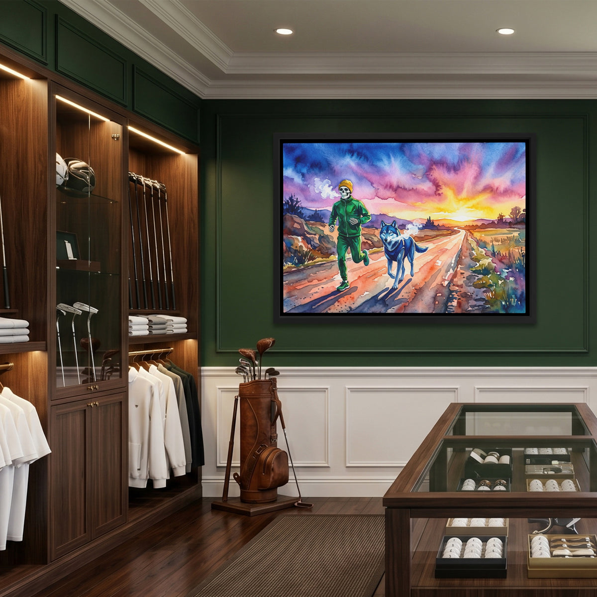 Runner Wolf Sunset — Runner Wolf Sunset Clubhouse Golf Land 99