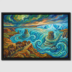 Rushing Buffalo Waters canvas wall art