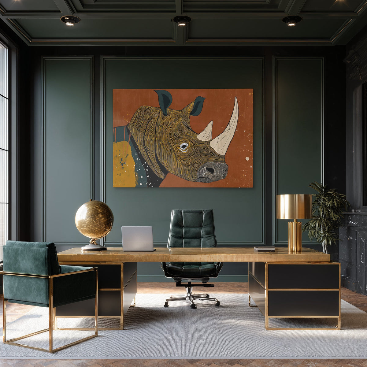 Rust and Horn - Luxury Wall Art