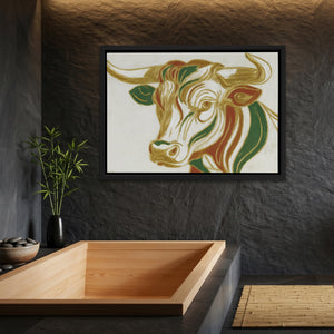 Rust Bull Sketch — Rust Bull Sketch Bamboo Bathroom Land 50