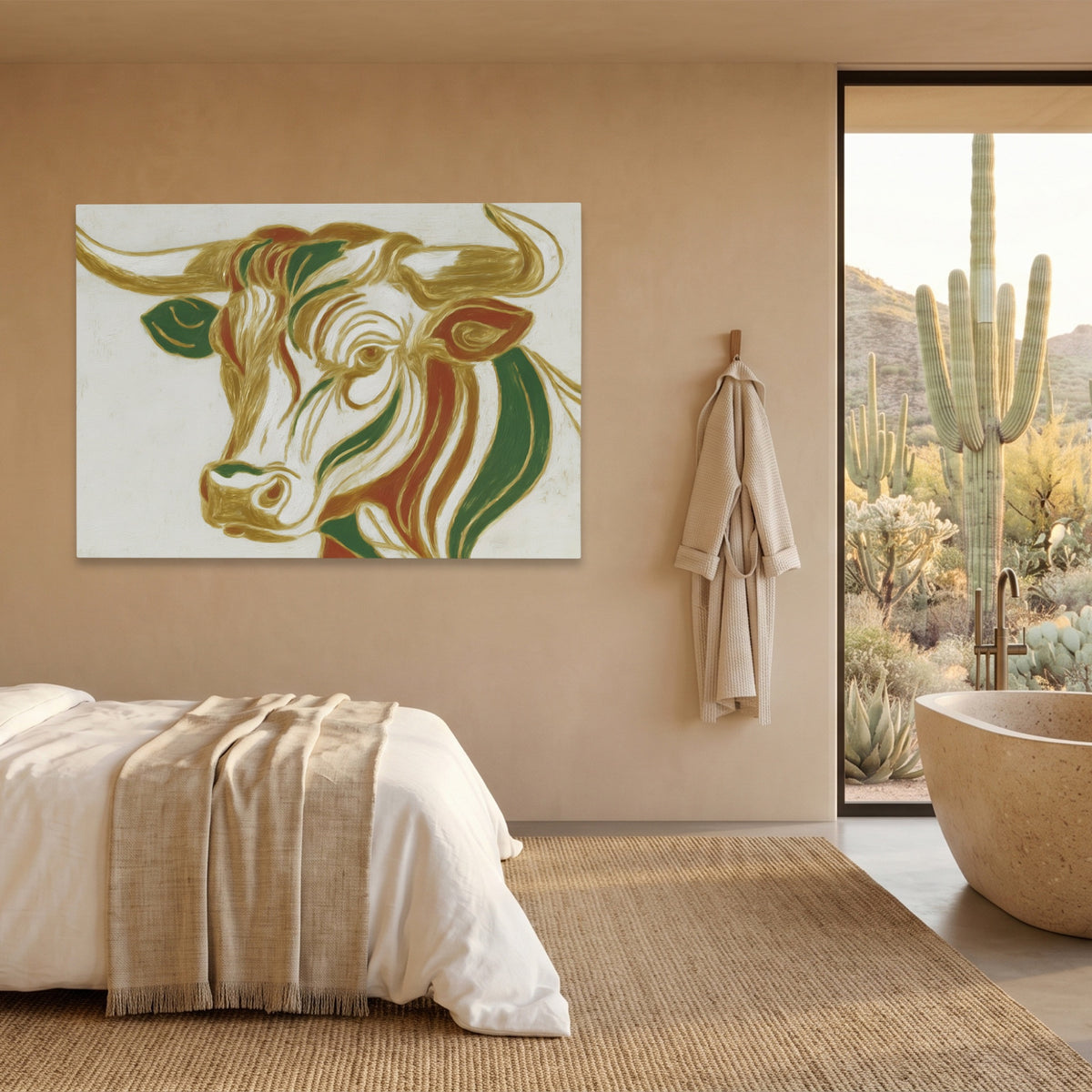 Rust Bull Sketch — Rust Bull Sketch Desert Home Land 107