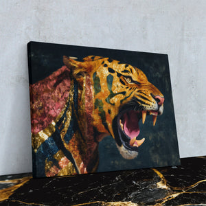 Saber Tiger Roar — Saber Tiger Roar Against Wall4x5 Reflect 13