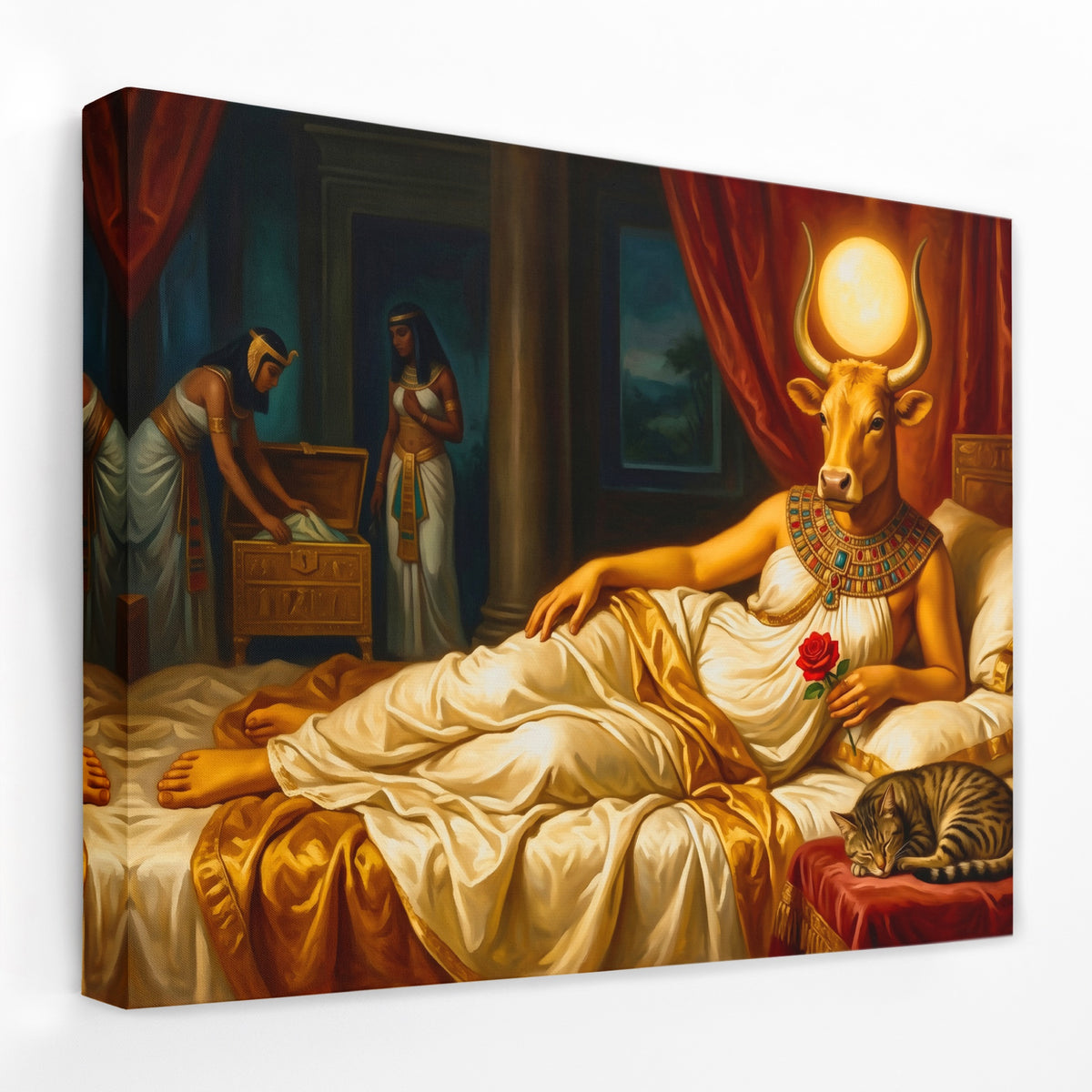 Sacred Bull Repose — Sacred Bull Repose Landscape   Side View   Mirror Wrap 205
