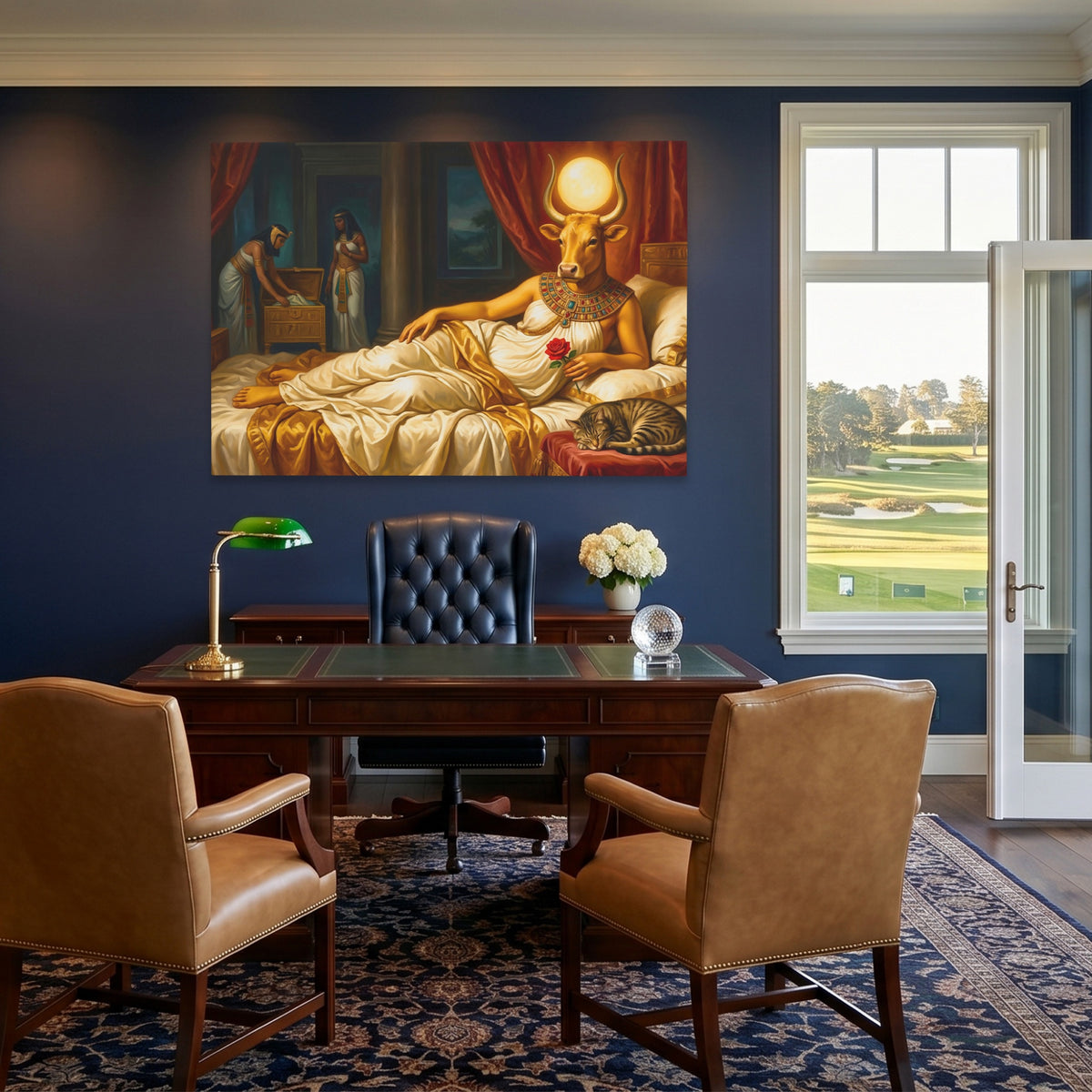 Sacred Bull Repose — Sacred Bull Repose Golf House Blue Land 142