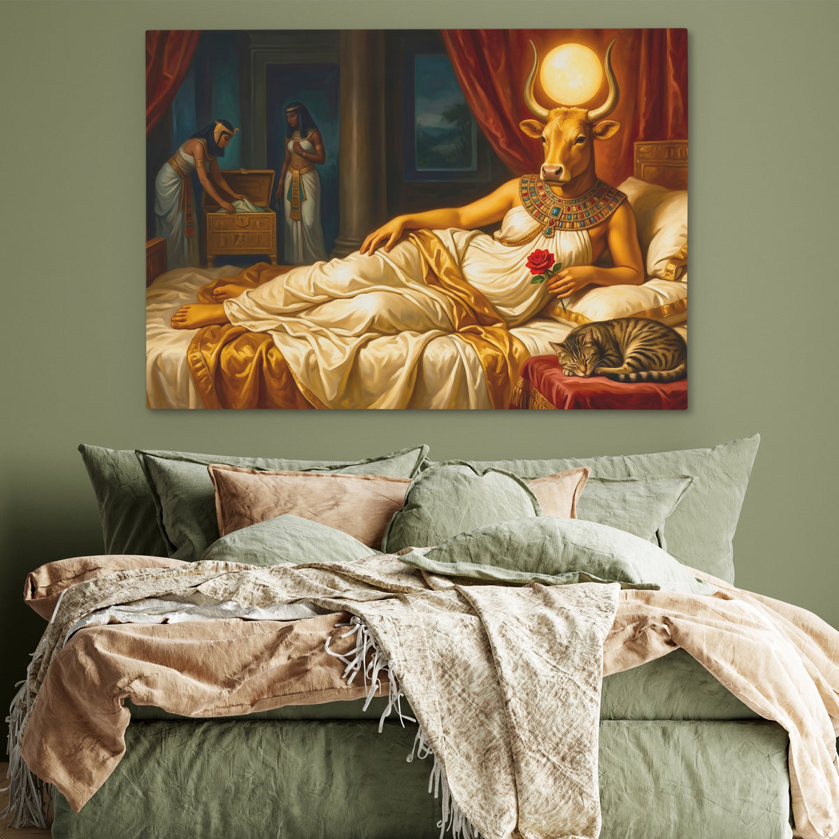 Sacred Bull Repose — Sacred Bull Repose Green Bedroom 163