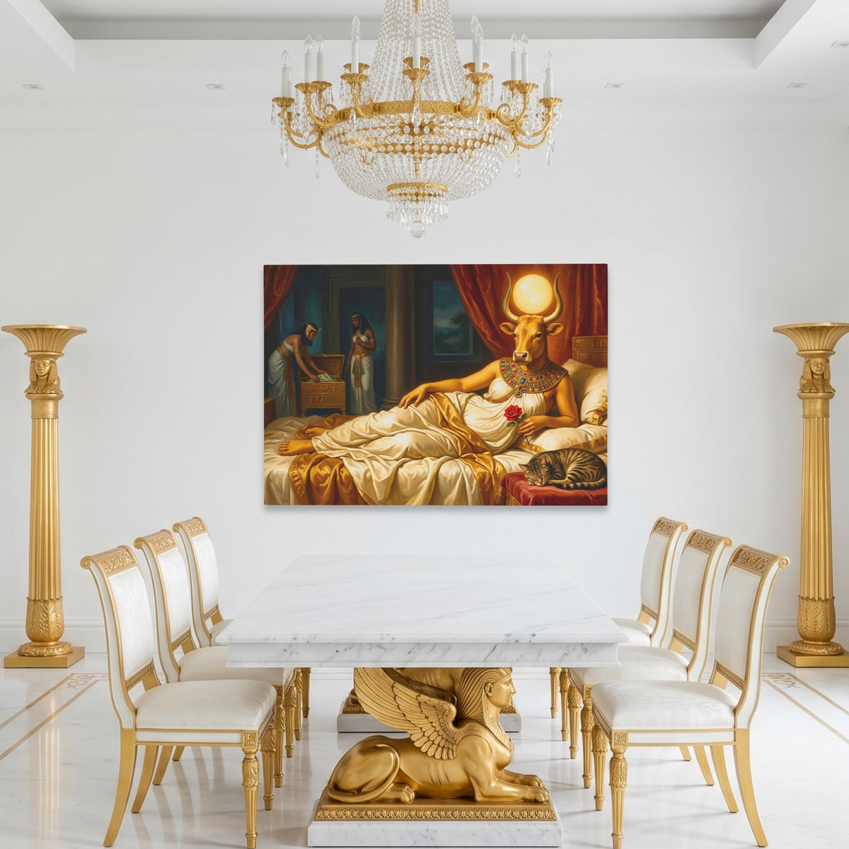 Sacred Bull Repose — Sacred Bull Repose Roman White Room Land 226