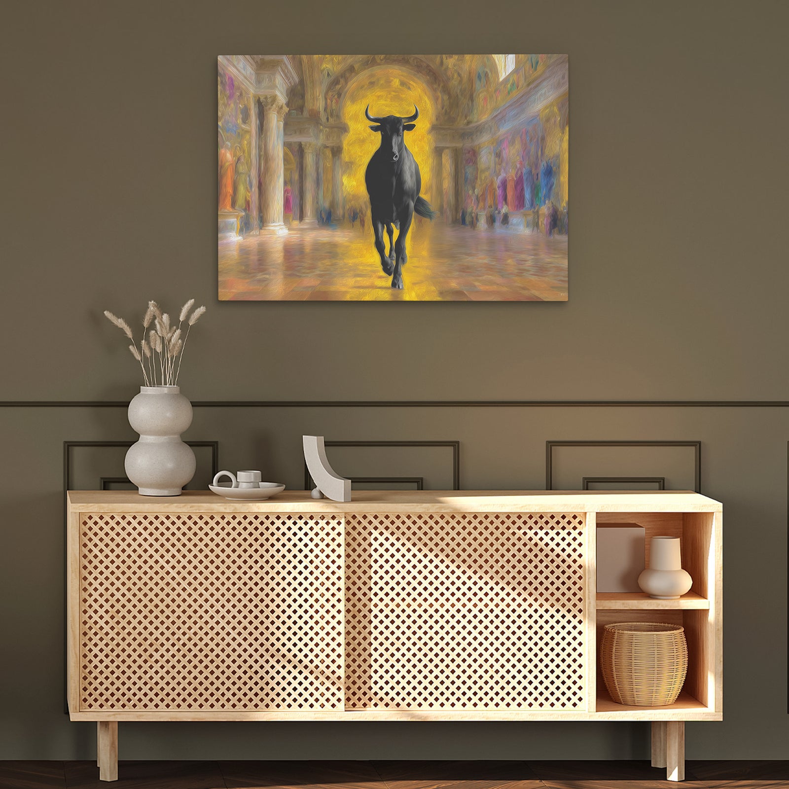 Sacred Bull Temple - Luxury Wall Art