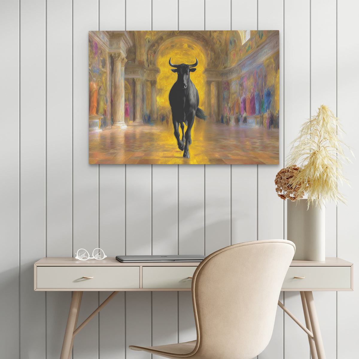 Sacred Bull Temple - Luxury Wall Art