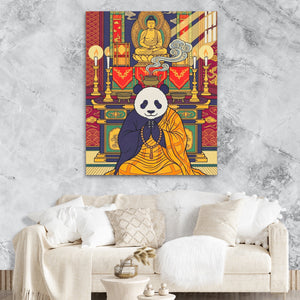 Sacred Praying Panda — Sacred Praying Panda Lux Couch Marble Walls 72