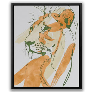 Sacred Solitude - Contemporary Brown Canvas Wall Art