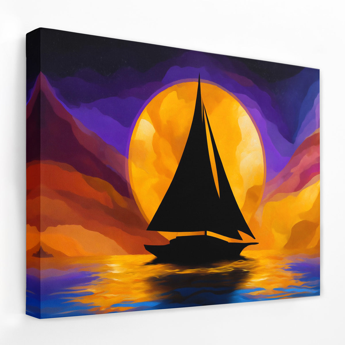 Sailboat Golden Passage - Luxury Wall Art
