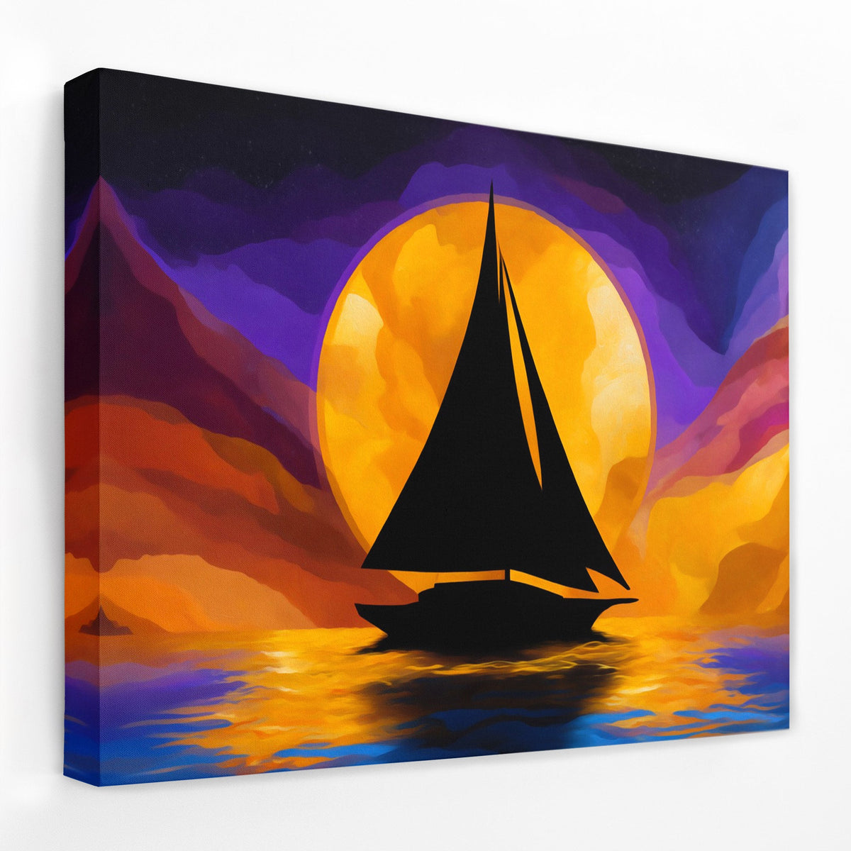 Sailboat Golden Passage - Luxury Wall Art