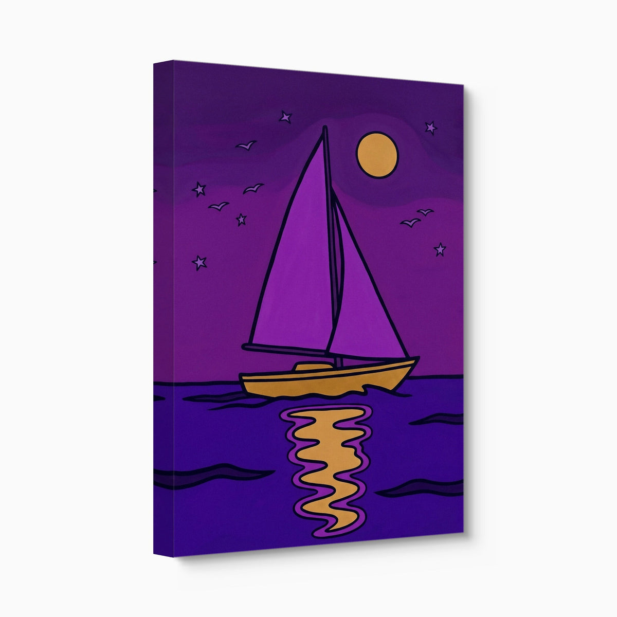 Sailboat's Night Passage - Luxury Wall Art