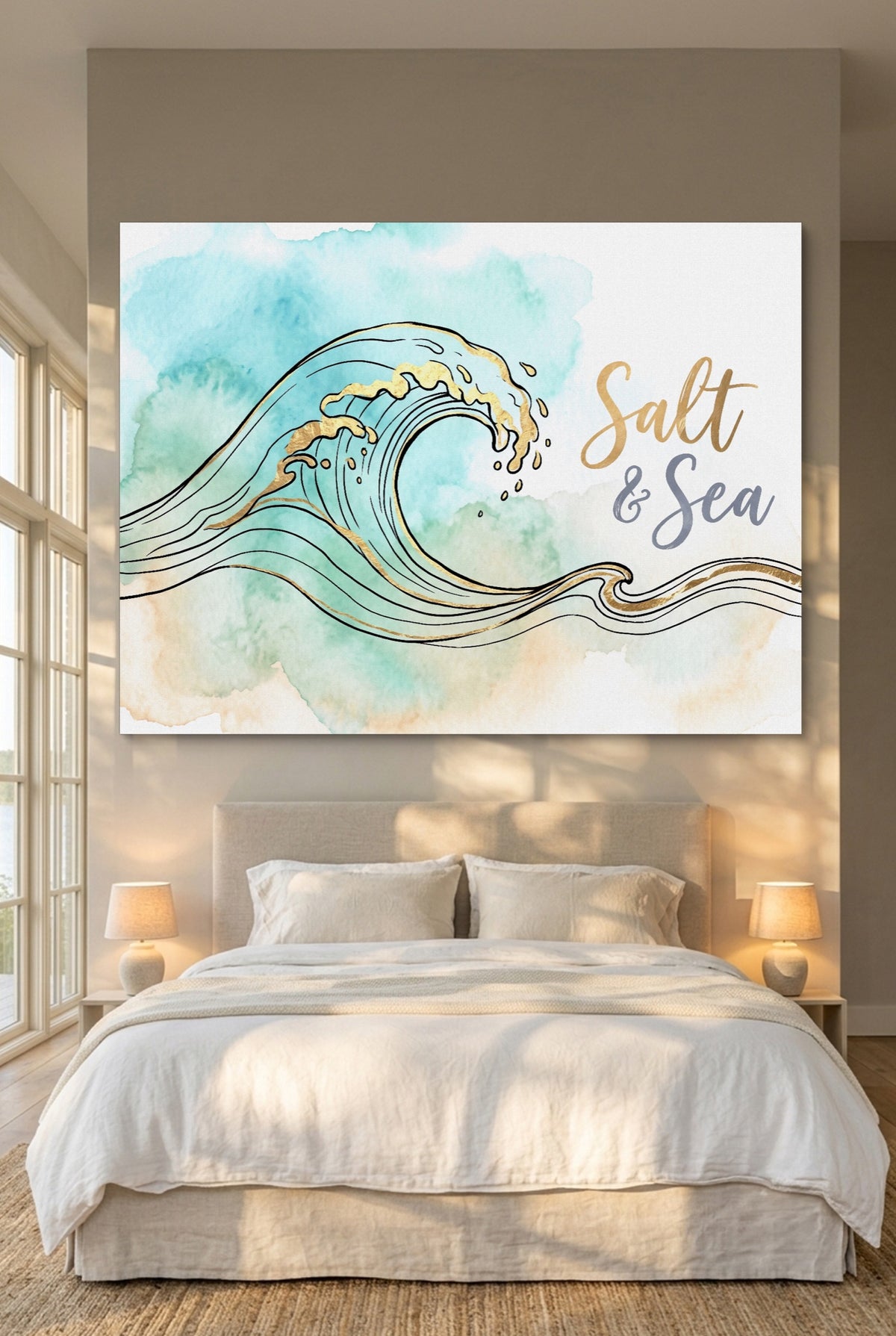 Salt And Sea — salt and sea p bedroom with window 1land flush print