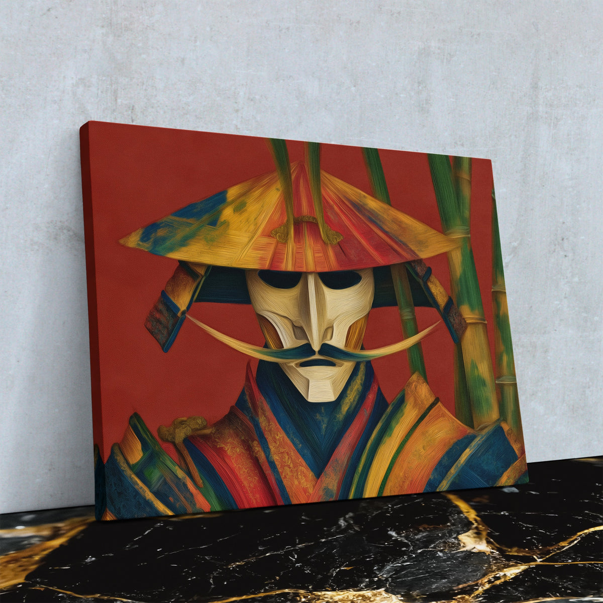 Samurai Bamboo Gold — Samurai Bamboo Gold Against Wall4x5 Reflect 16