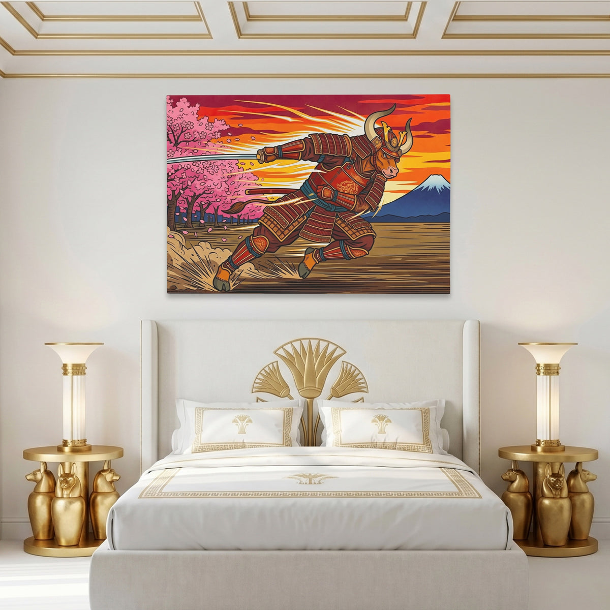 Samurai Bull Charging — Samurai Bull Charging Egyptian Isis Room Land 41