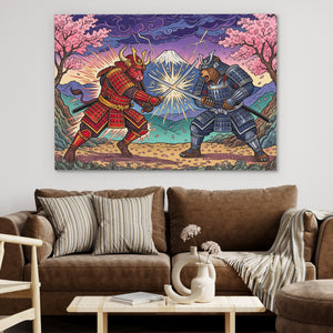Samurai Bull Duel — Samurai Bull Duel Brown Couch 40