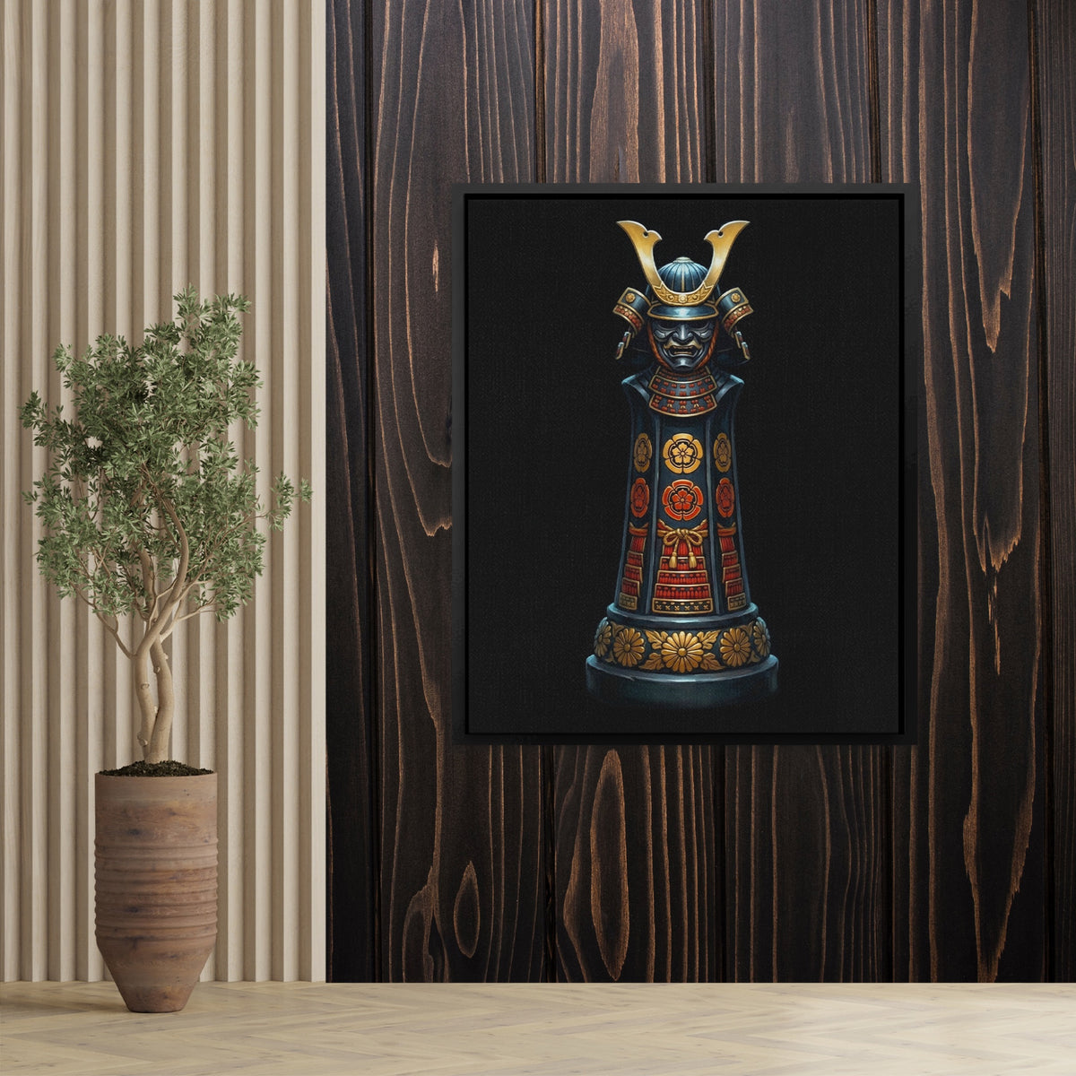 Samurai Chess King — Samurai Chess King Plant Wood Wall 172