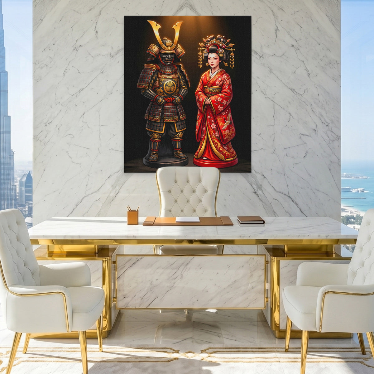 Samurai Couple Chess — Samurai Couple Chess King Lux Port 140
