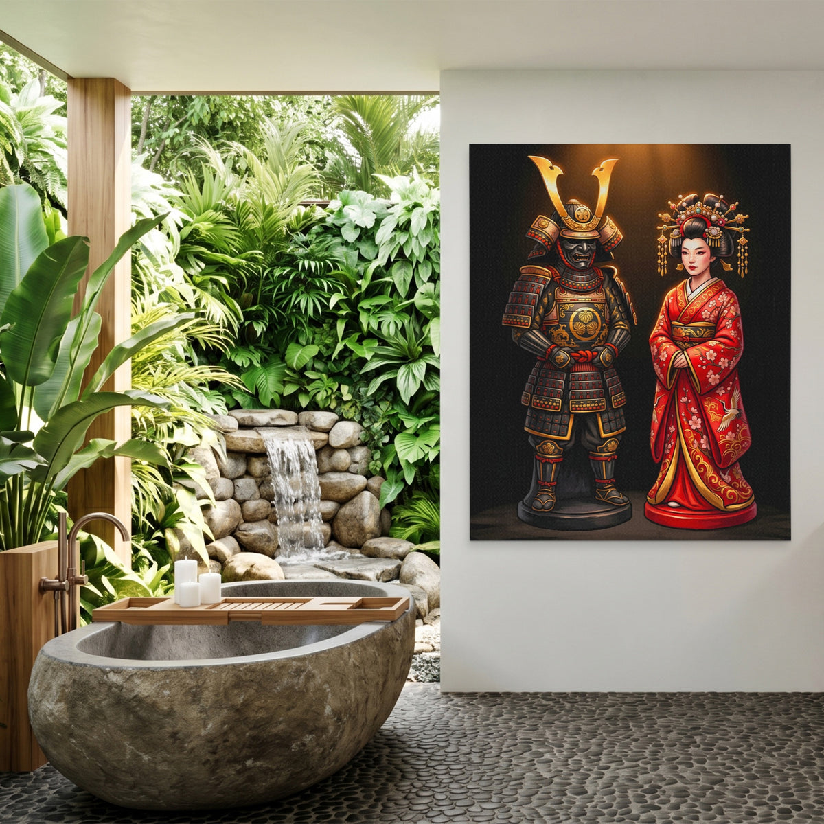 Samurai Couple Chess — Samurai Couple Chess Outdoor Bathroom Port 14
