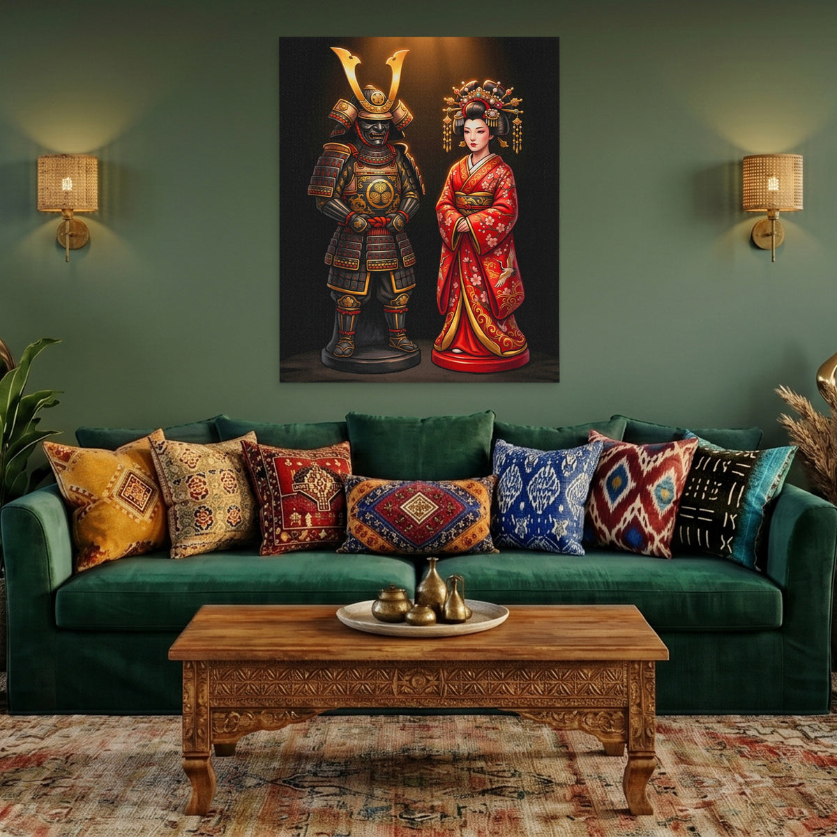 Samurai Couple Chess — Samurai Couple Chess Cozy Green Port 68