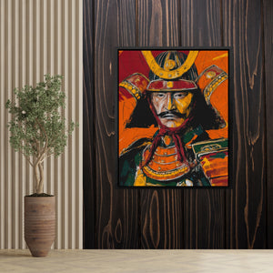 Samurai Crimson Expressionist — Samurai Crimson Expressionist Plant Wood Wall 173
