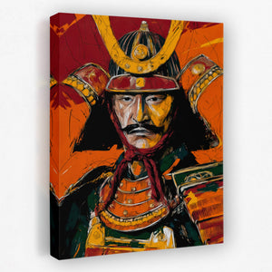 Samurai Crimson Expressionist — Samurai Crimson Expressionist Portrait   Side View   Mirror 205