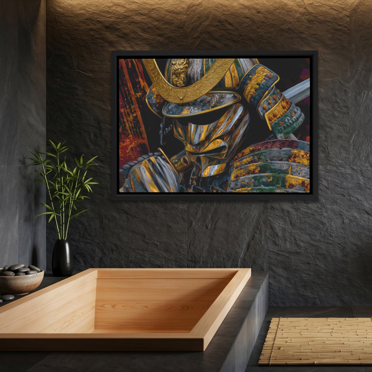 Samurai Golden Armor — Samurai Golden Armor Bamboo Bathroom Land 55