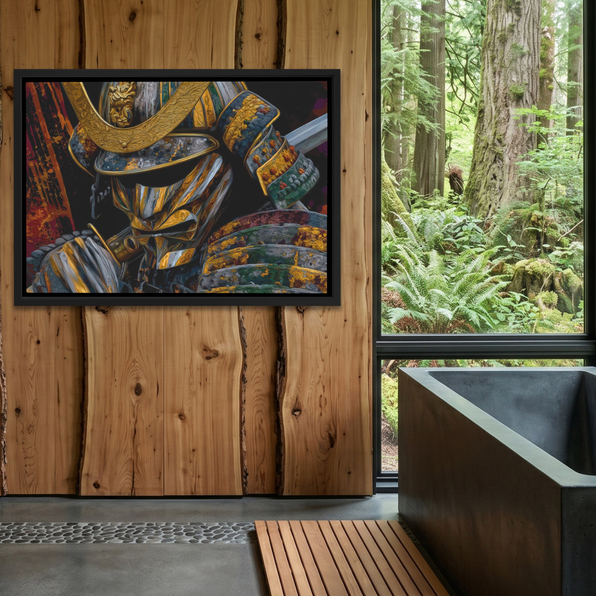 Samurai Golden Armor — Samurai Golden Armor Outdoor Bathroom Log Land 207