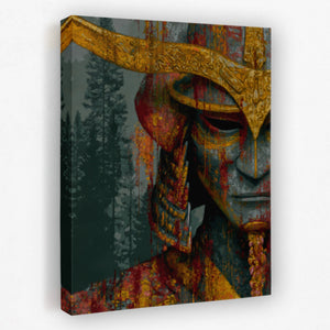 Samurai Helmet Burnt — Samurai Helmet Burnt Portrait   Side View   Mirror 206