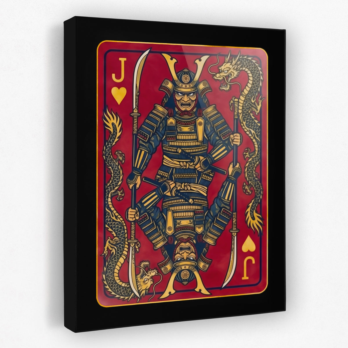Samurai Jack Hearts Card — Samurai Jack Hearts Card Portrait   Side View   Black Wrap 440