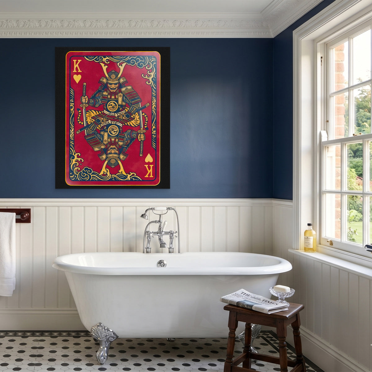 Samurai King Hearts Card — Samurai King Hearts Card Blue Bathroom Port 81