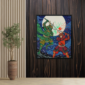 Samurai Lunar Duel — Samurai Lunar Duel Plant Wood Wall 176