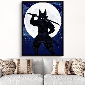 Samurai Lunar Guardian — samurai lunar guardian sq white groovy couch close 1port framed black