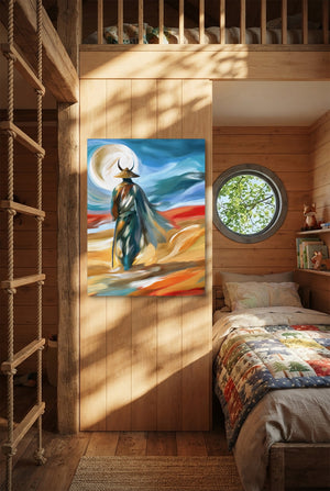 Samurai Moon Rising — samurai moon rising p bedroom with loft area 1port flush print