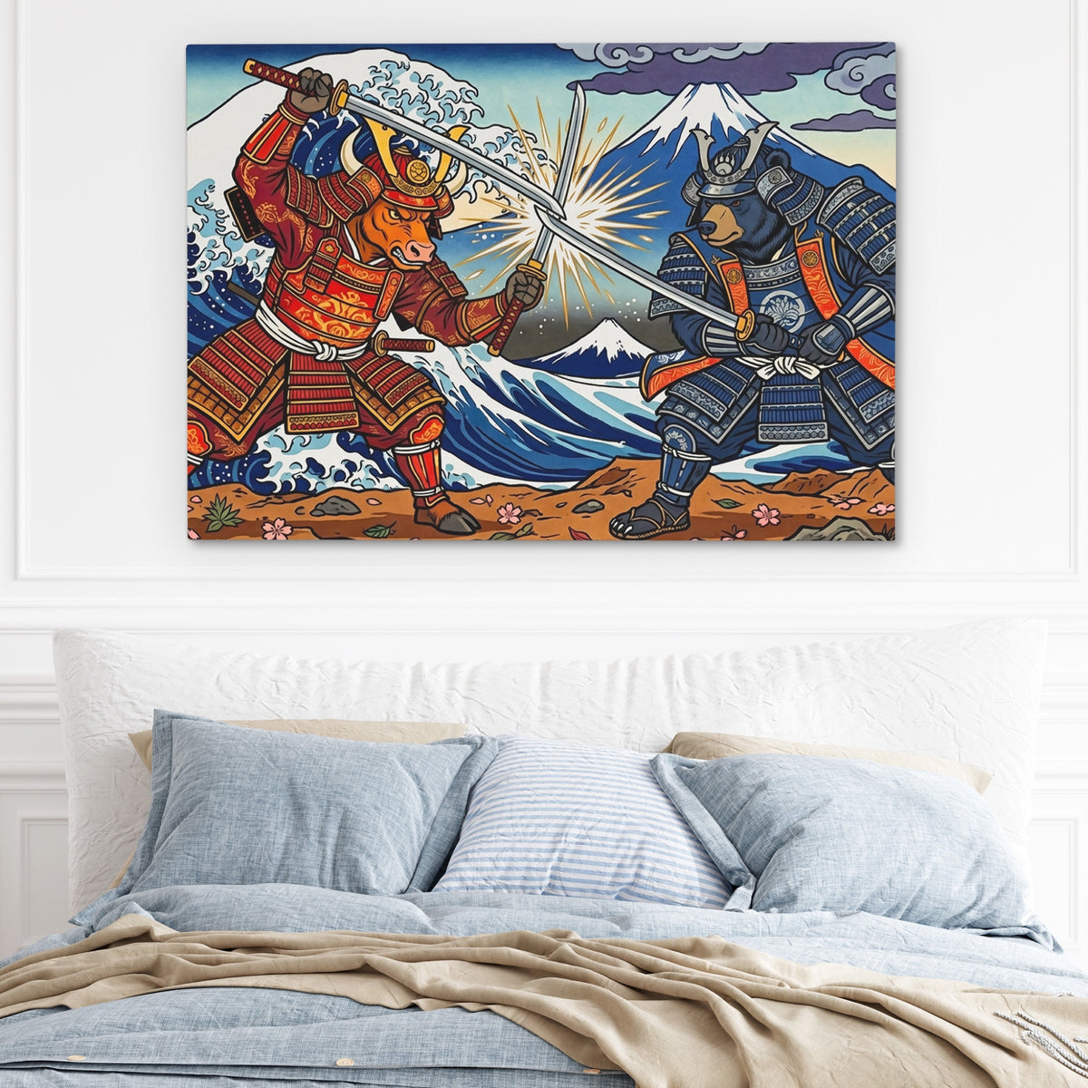 Samurai Mt. Fuji Clash — Samurai Mt. Fuji Clash Light Blue Bed 107