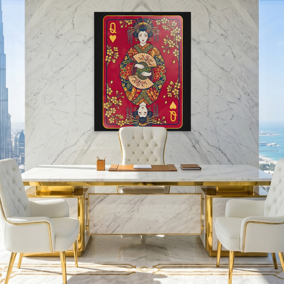 Samurai Queen Hearts Card — Samurai Queen Hearts Card King Lux Port 141