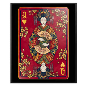 Samurai Queen Hearts Card — Samurai Queen Hearts Card Front Facing Portrait2 87