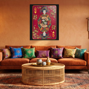 Samurai Queen Hearts Card — Samurai Queen Hearts Card AZ Aesthetic Port 22