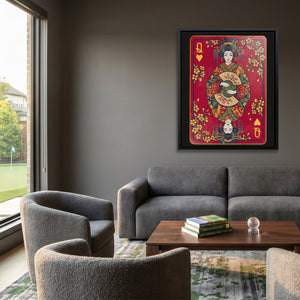 Samurai Queen Hearts Card — Samurai Queen Hearts Card Golf Course House Port 105