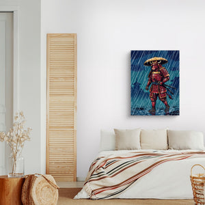 Samurai Rainy Vigil — samurai rainy vigil sq land nice bedroom 1port flush print