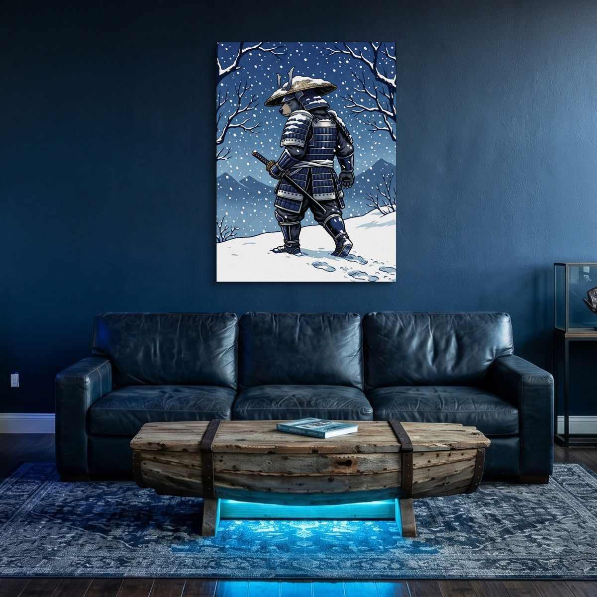 Samurai Winter Vigil — samurai winter vigil sq underwater den 1port flush print