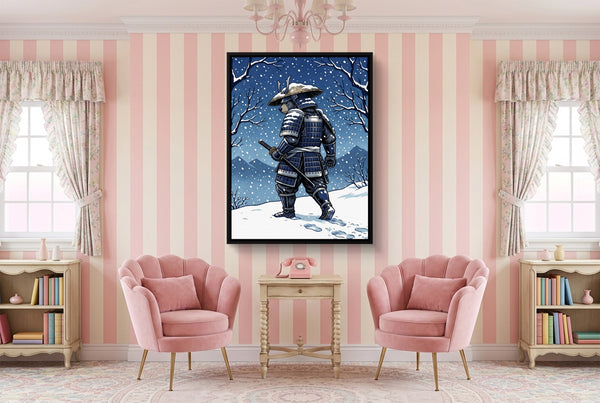 Samurai Winter Vigil in a room