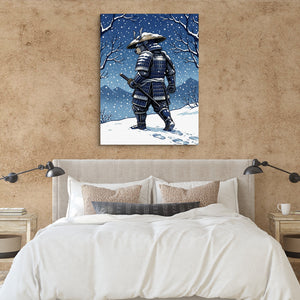 Samurai Winter Vigil — samurai winter vigil sq clay paper bedroom 1port flush print