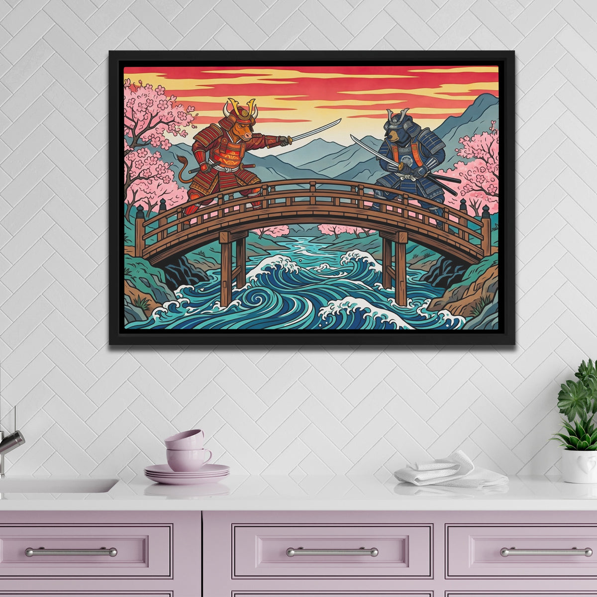 Samurais Great Wave — Samurais Great Wave pink kitchen land 256