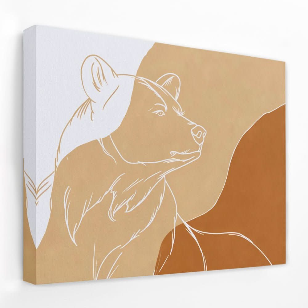 Sandy Bear - Bear Canvas Wall Art
