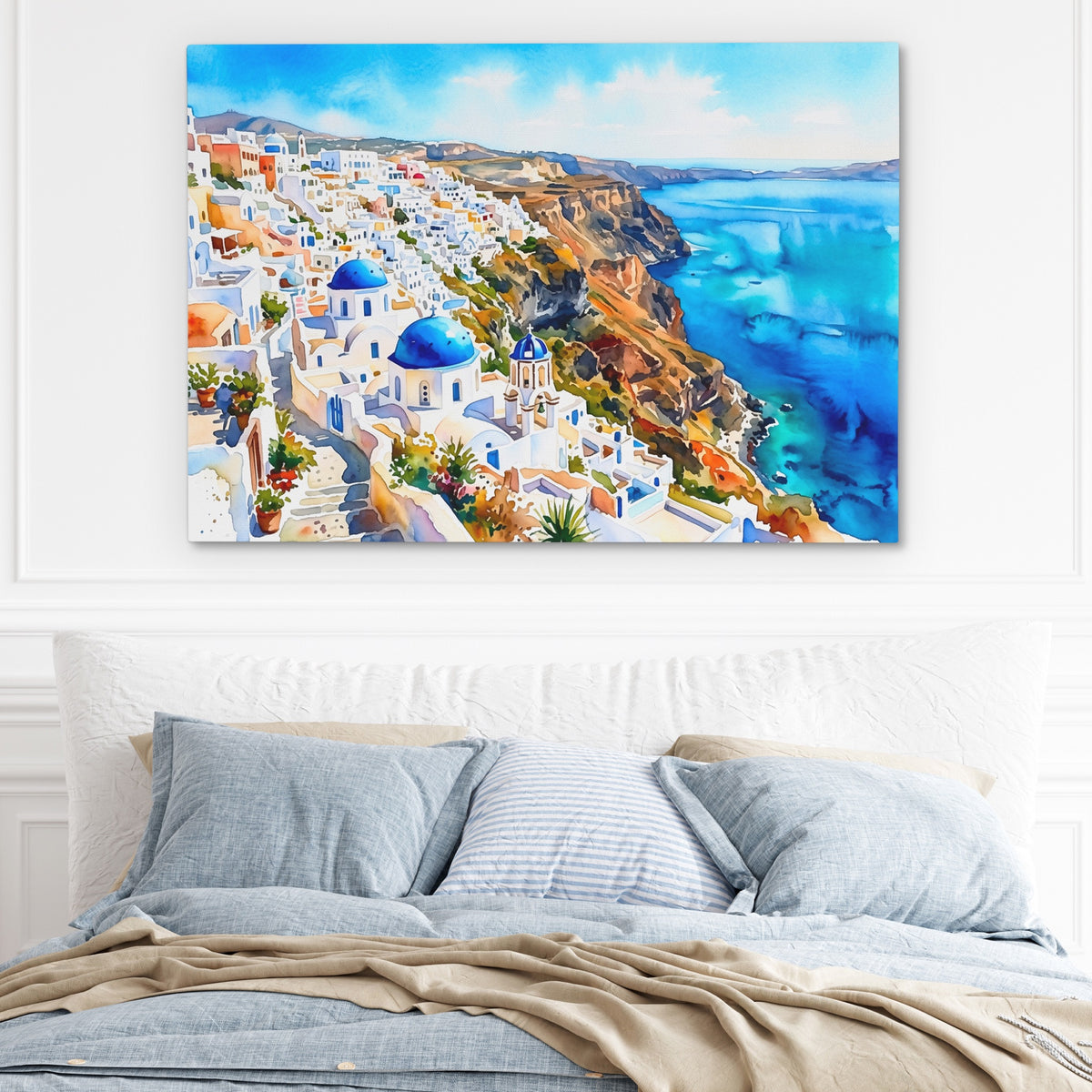 Santorini Azure Paradise — Santorini Azure Paradise Light Blue Bed 217