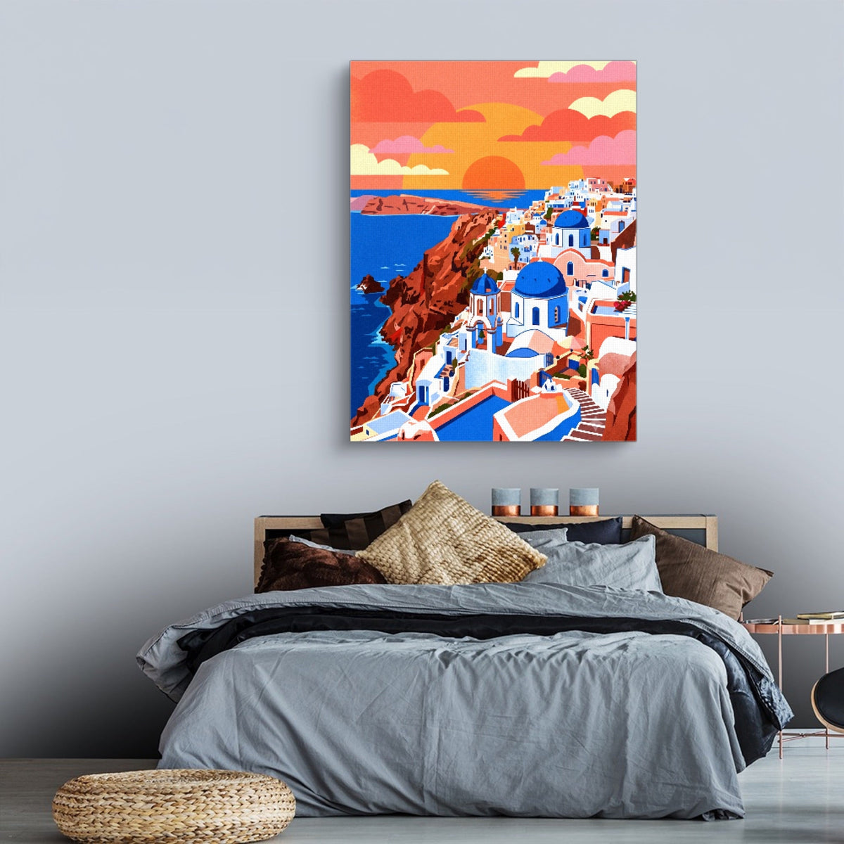 Santorini Sunset View - Luxury Wall Art