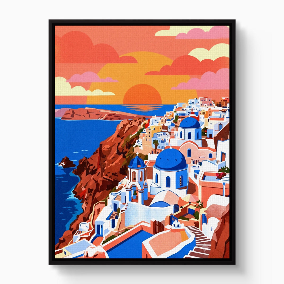 Santorini Sunset View - Luxury Wall Art